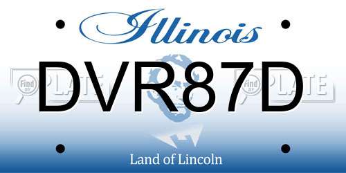 DVR87D Illinois License Plate
