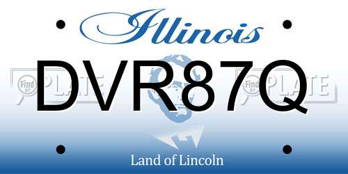 DVR87Q Illinois License Plate
