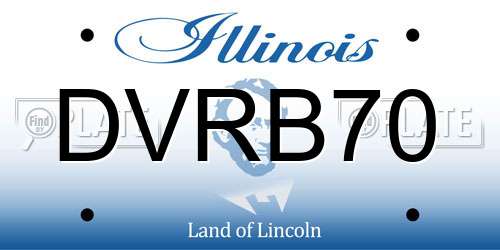 DVRB70 Illinois License Plate