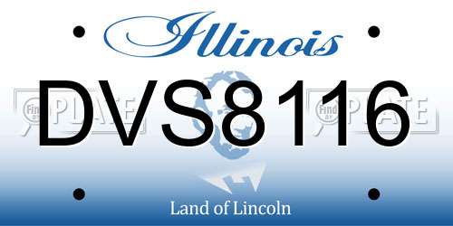 DVS8116 Illinois License Plate