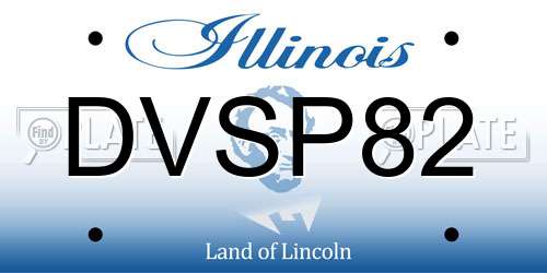 DVSP82 Illinois License Plate