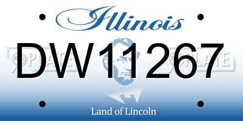 DW11267 Illinois License Plate