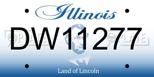 DW11277 Illinois License Plate