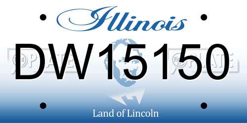 DW15150 Illinois License Plate