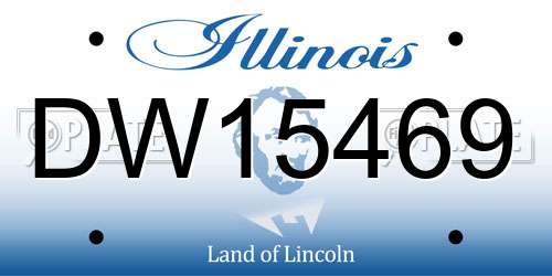 DW15469 Illinois License Plate