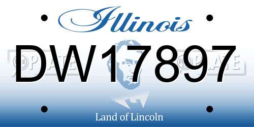 DW17897 Illinois License Plate