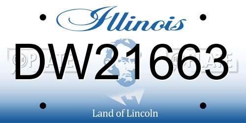 DW21663 Illinois License Plate