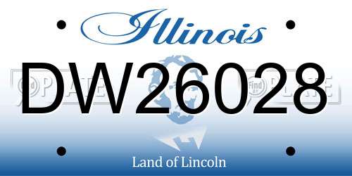DW26028 Illinois License Plate