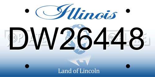 DW26448 Illinois License Plate