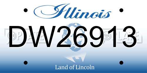 DW26913 Illinois License Plate