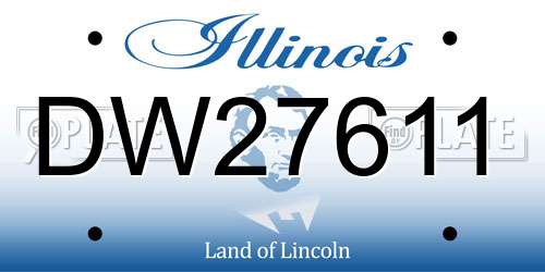 DW27611 Illinois License Plate