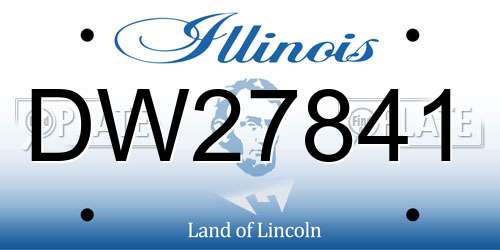 DW27841 Illinois License Plate