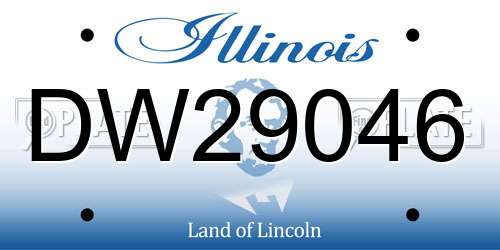 DW29046 Illinois License Plate