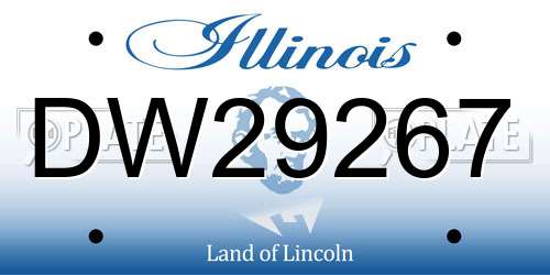 DW29267 Illinois License Plate