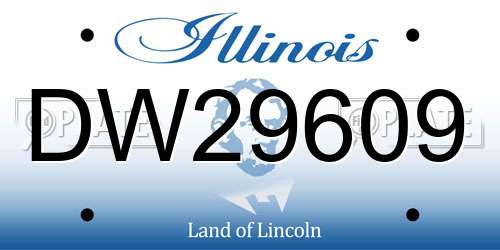 DW29609 Illinois License Plate