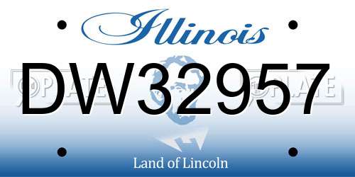 DW32957 Illinois License Plate