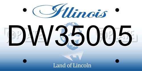 DW35005 Illinois License Plate