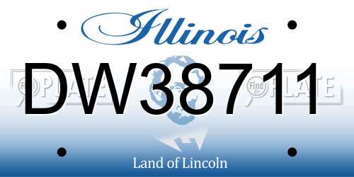 DW38711 Illinois License Plate