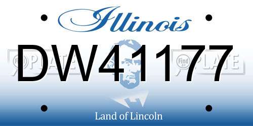 DW41177 Illinois License Plate