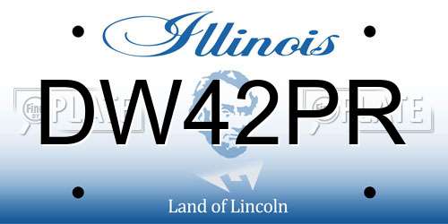 DW42PR Illinois License Plate