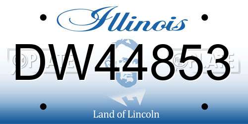 DW44853 Illinois License Plate