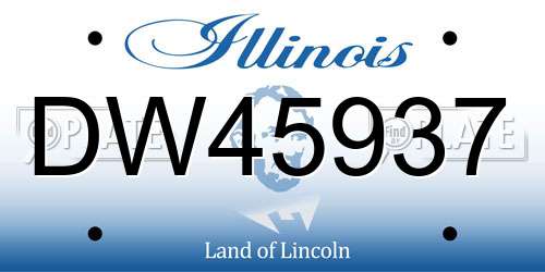 DW45937 Illinois License Plate