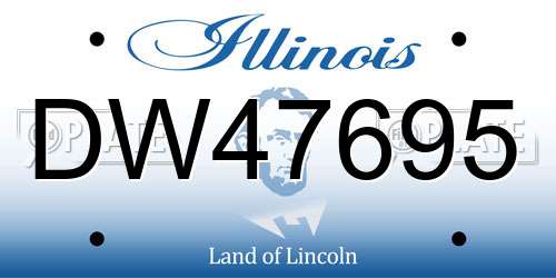 DW47695 Illinois License Plate