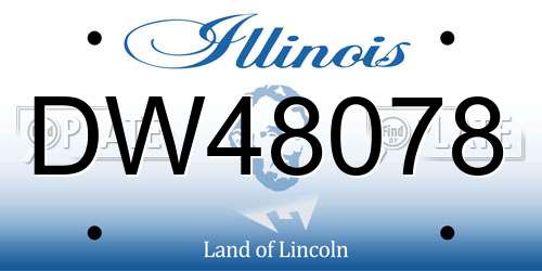 DW48078 Illinois License Plate