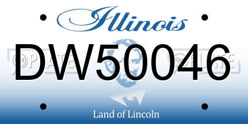 DW50046 Illinois License Plate