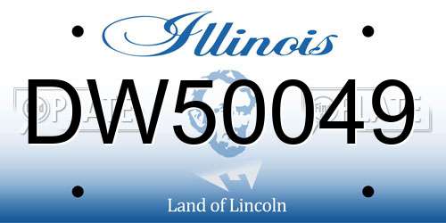 DW50049 Illinois License Plate