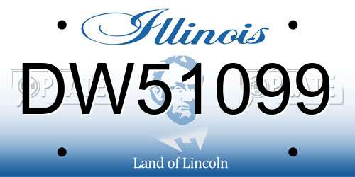 DW51099 Illinois License Plate