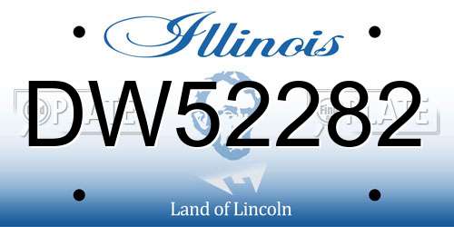 DW52282 Illinois License Plate