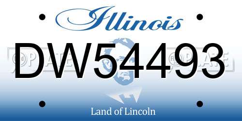 DW54493 Illinois License Plate