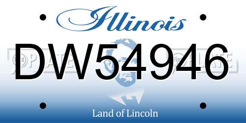 DW54946 Illinois License Plate