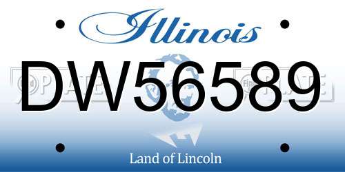 DW56589 Illinois License Plate