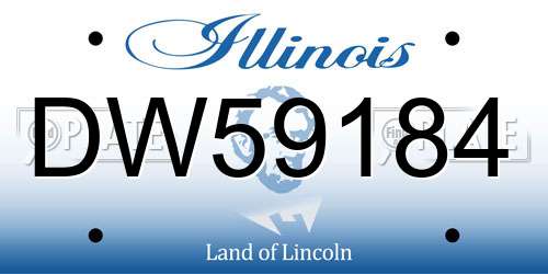 DW59184 Illinois License Plate