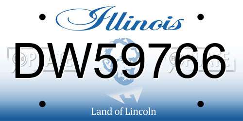 DW59766 Illinois License Plate