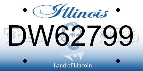 DW62799 Illinois License Plate