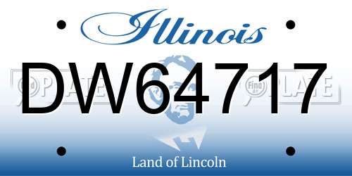 DW64717 Illinois License Plate