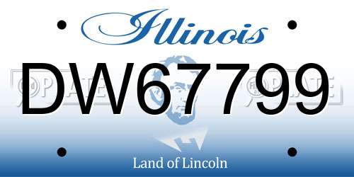 DW67799 Illinois License Plate