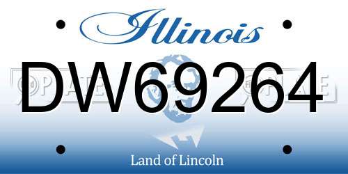 DW69264 Illinois License Plate