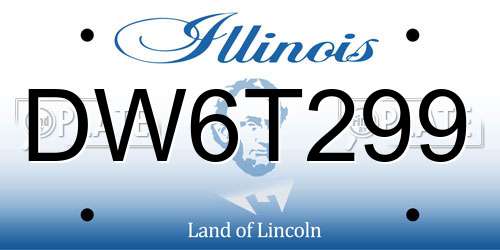 DW6T299 Illinois License Plate