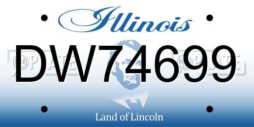 DW74699 Illinois License Plate