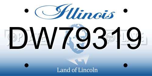 DW79319 Illinois License Plate