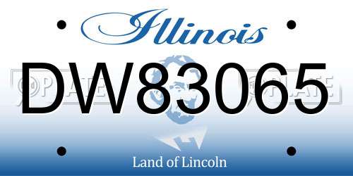 DW83065 Illinois License Plate