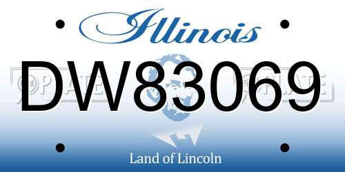 DW83069 Illinois License Plate