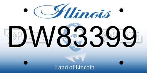 DW83399 Illinois License Plate