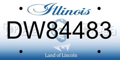 DW84483 Illinois License Plate