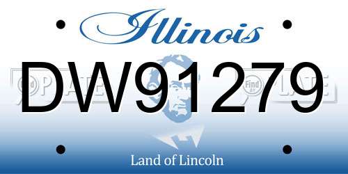 DW91279 Illinois License Plate