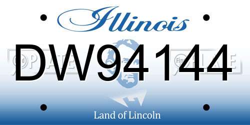 DW94144 Illinois License Plate